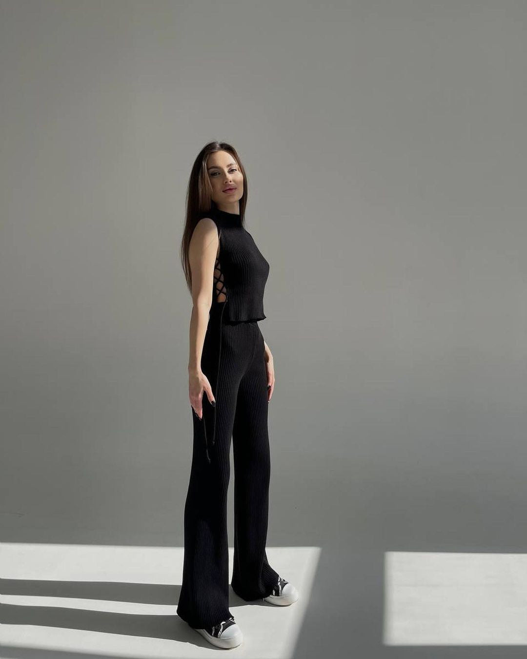 Knitted Woven Vest Pants Fashion Suit Women