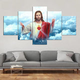 Home Decor Canvas 5 Pieces Religious Jesus Poster