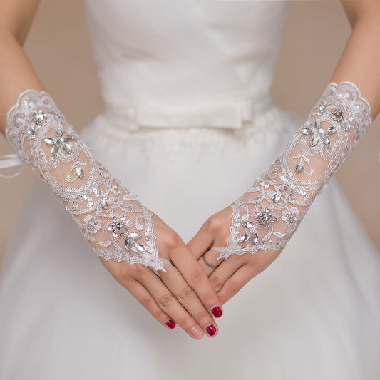 Mother wedding dress gloves