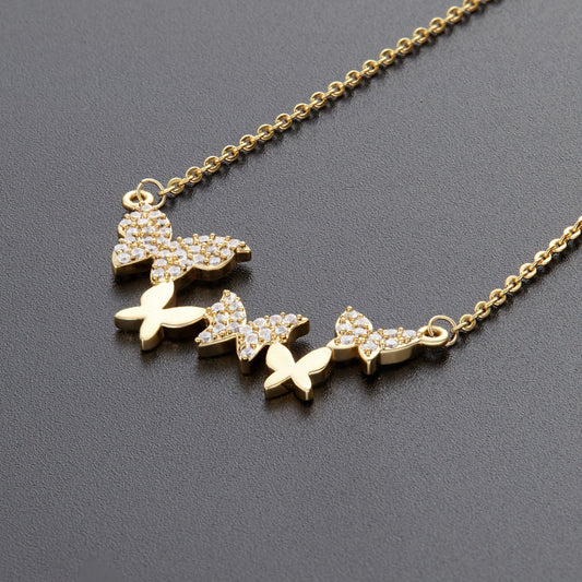 French light luxury butterfly necklace