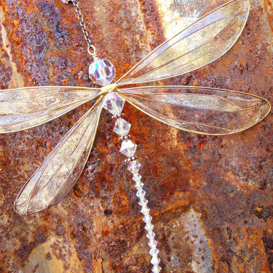 Dragonfly Crystal Suncatcher Hanging Crystal Suncatcher For Garden Wedding Car Wall Home Decor Kawaii Accessories Macrame