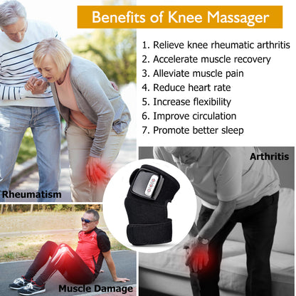 Electric Infrared Heating Knee Massager Wrap Elbow Joint Support Vibration Therapy Physiotherapy Machine Pain Relief Massageador