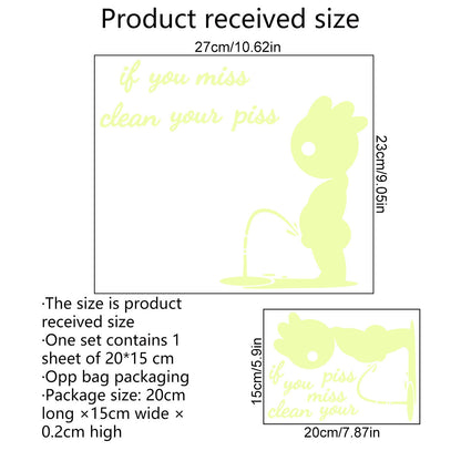 Toilet Warning Toilet Creative Self-adhesive And Removable Wall Stickers