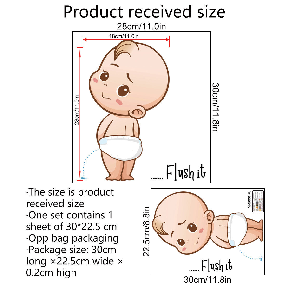 Toilet Warning Toilet Creative Self-adhesive And Removable Wall Stickers