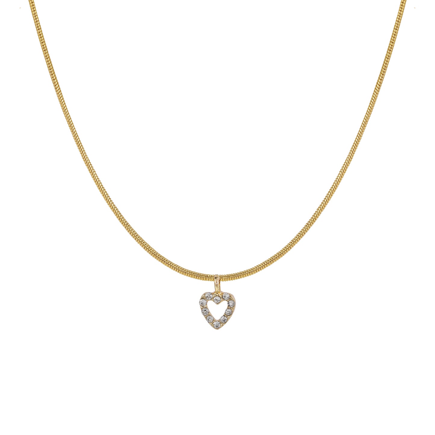 Temperamental All-match Sweater Chain Jewelry Zircon Peach Heart Pendant Necklace