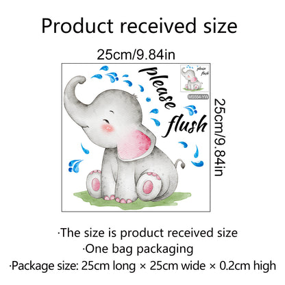 Toilet Warning Toilet Creative Self-adhesive And Removable Wall Stickers