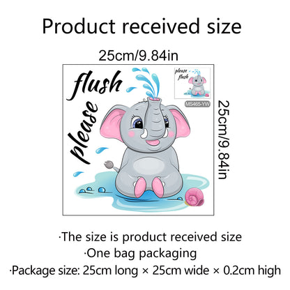 Toilet Warning Toilet Creative Self-adhesive And Removable Wall Stickers