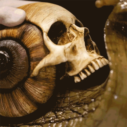 Snail Skull Sculpture Gothic Decoration Snail Statue Patio Snail Figurine Crafts Home Decoration Accessories Kawaii Room Decor